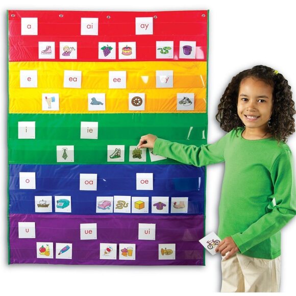 Learning Resources Rainbow Pocket Chart - Picture 12 of 14